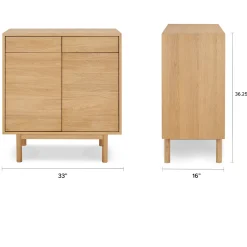 Merto 33" Cabinet - Natural Oak
