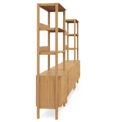 Merto 138" Media Storage Set - Natural Oak