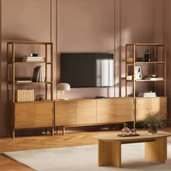 Merto 72" Media Unit - Natural Oak