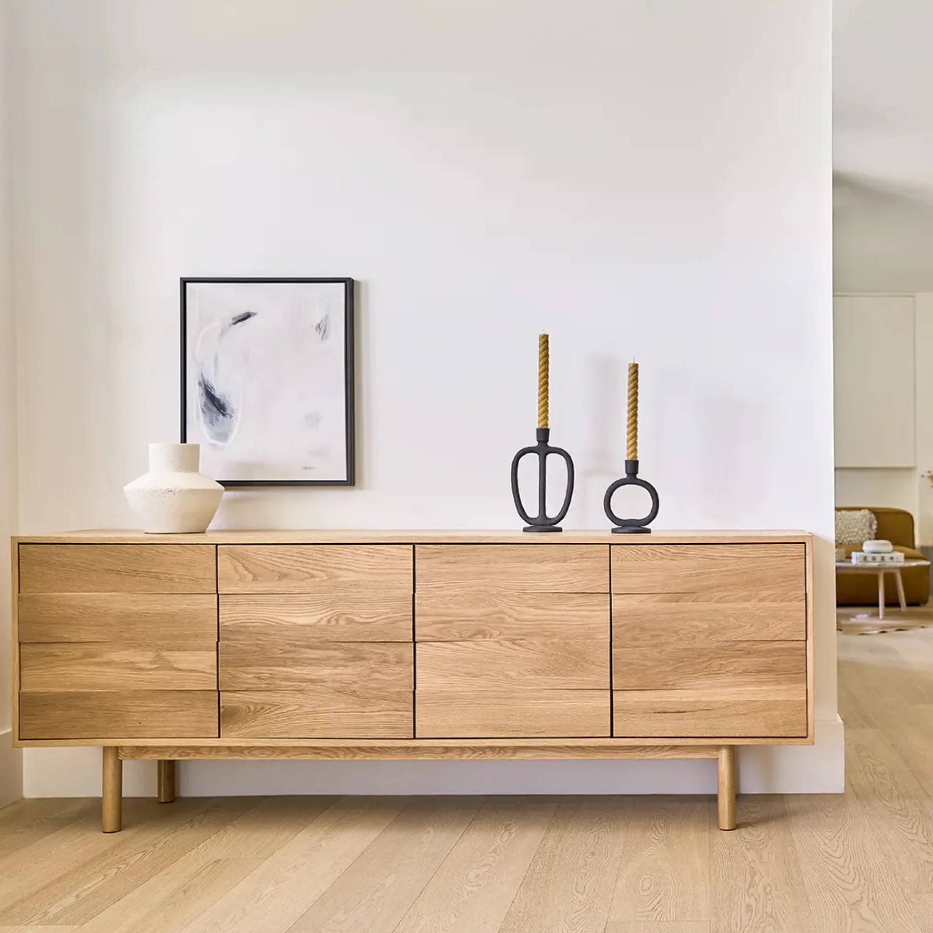 Merto 72" Media Unit - Natural Oak