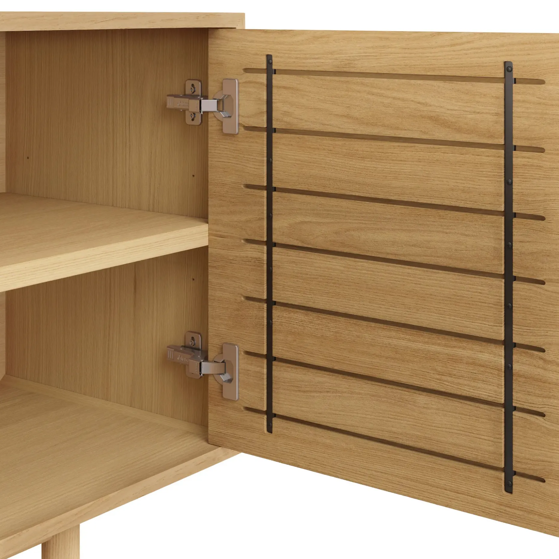 Merto 72" Media Unit - Natural Oak