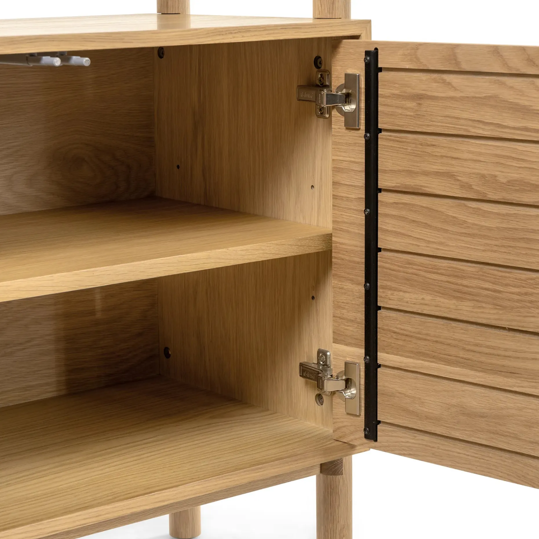Merto 33" Shelving Unit with Storage - Natural Oak