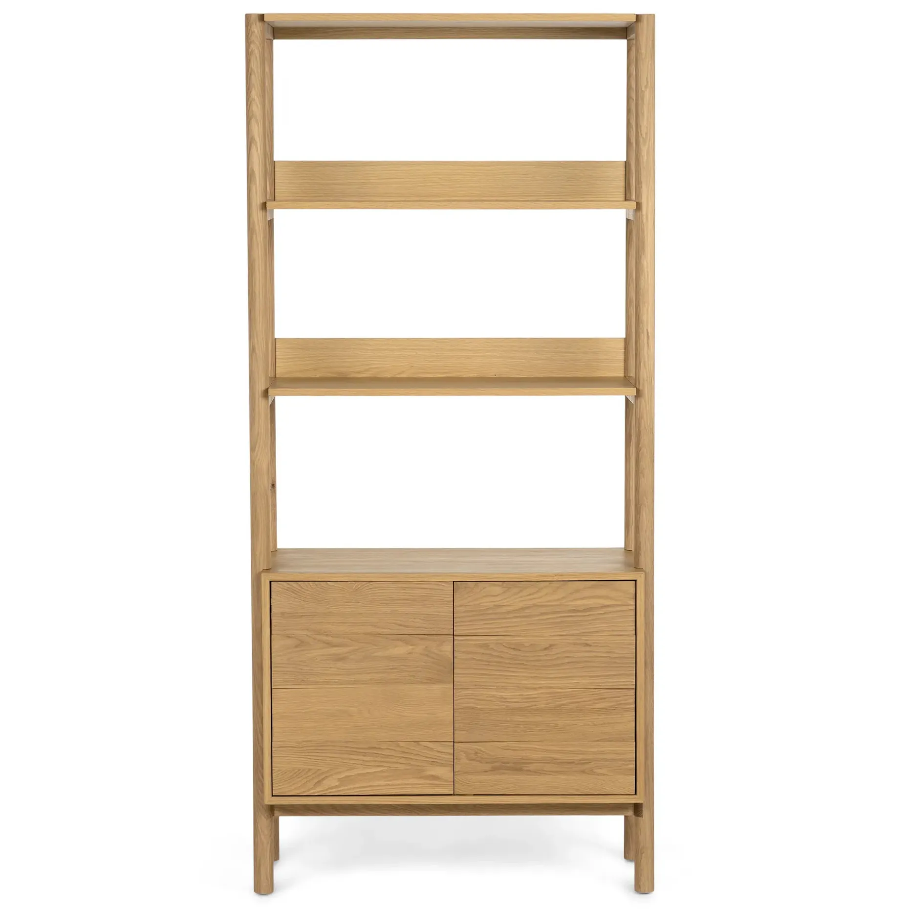 Merto 33" Shelving Unit with Storage - Natural Oak