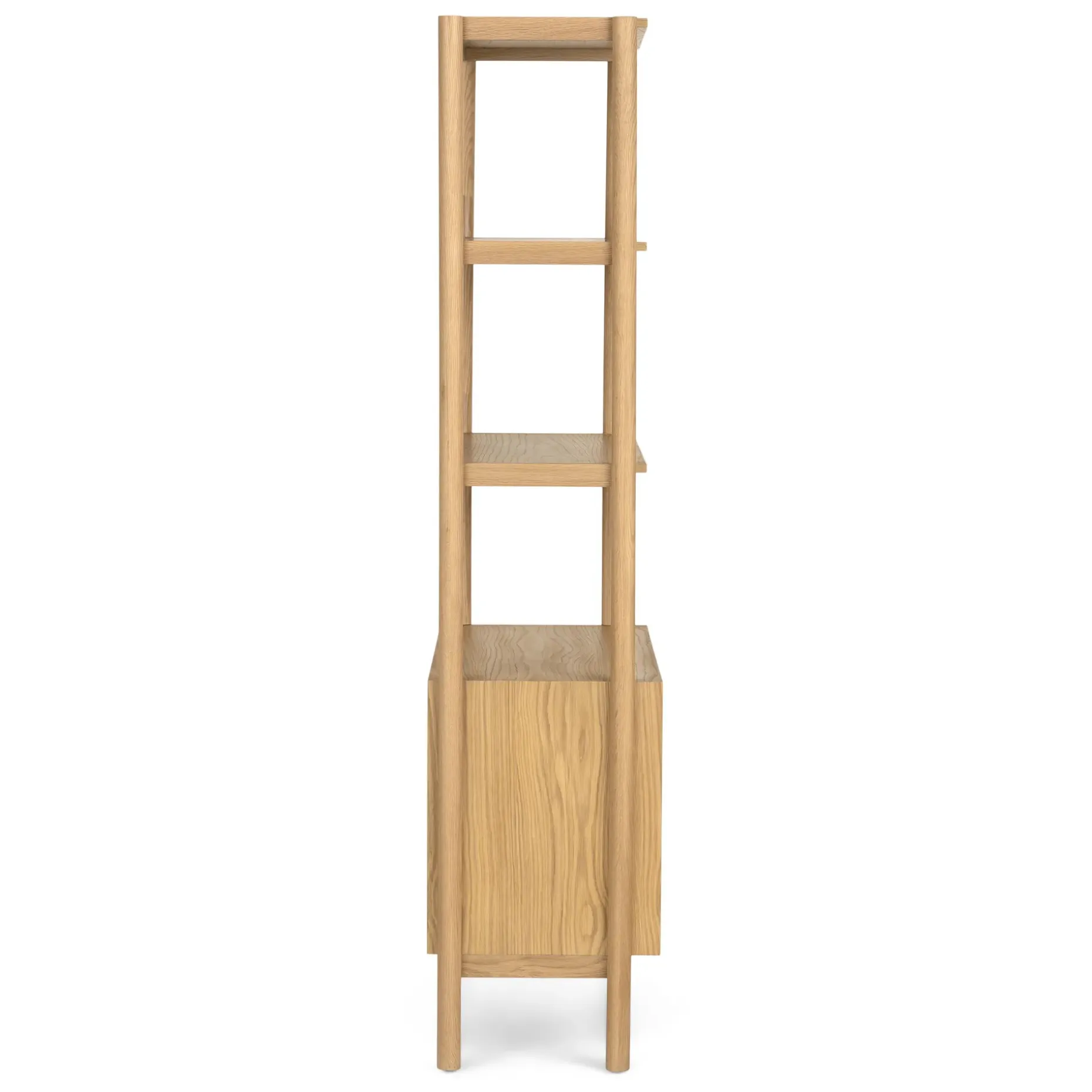 Merto 33" Shelving Unit with Storage - Natural Oak