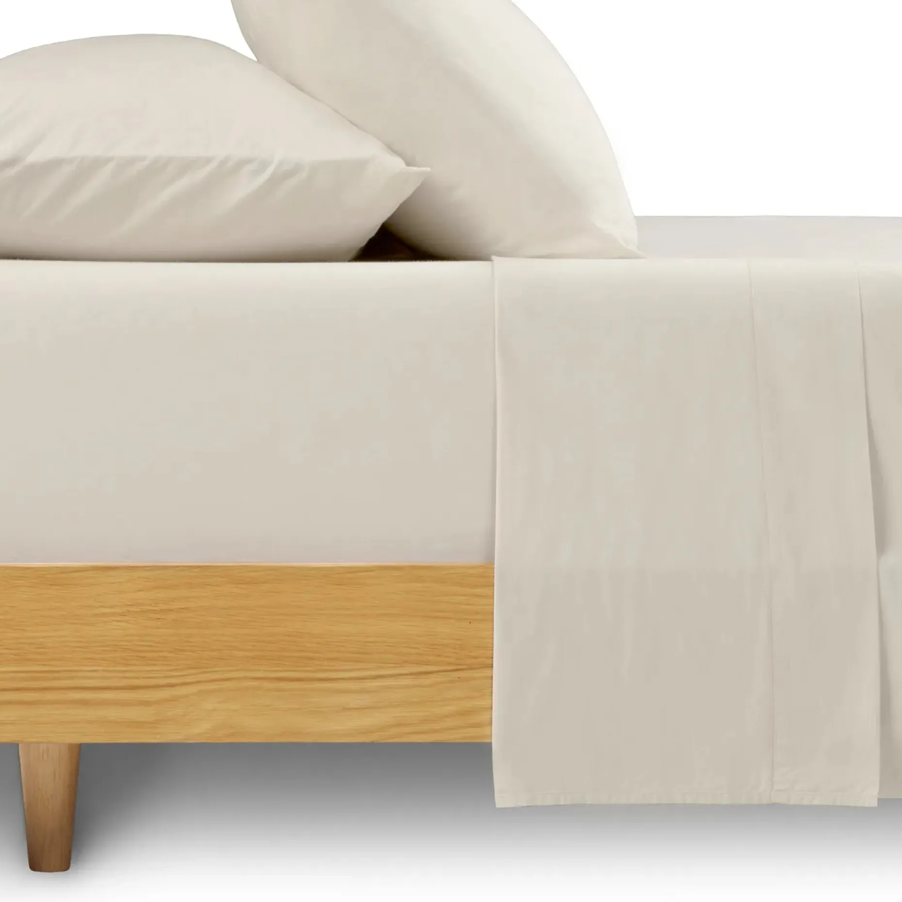 Meso King Brushed Cotton Sheet Set - Light Taupe