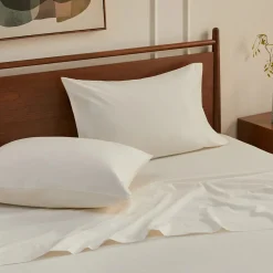 Meso King Brushed Cotton Sheet Set - White