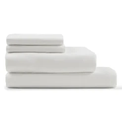 Meso King Brushed Cotton Sheet Set - White