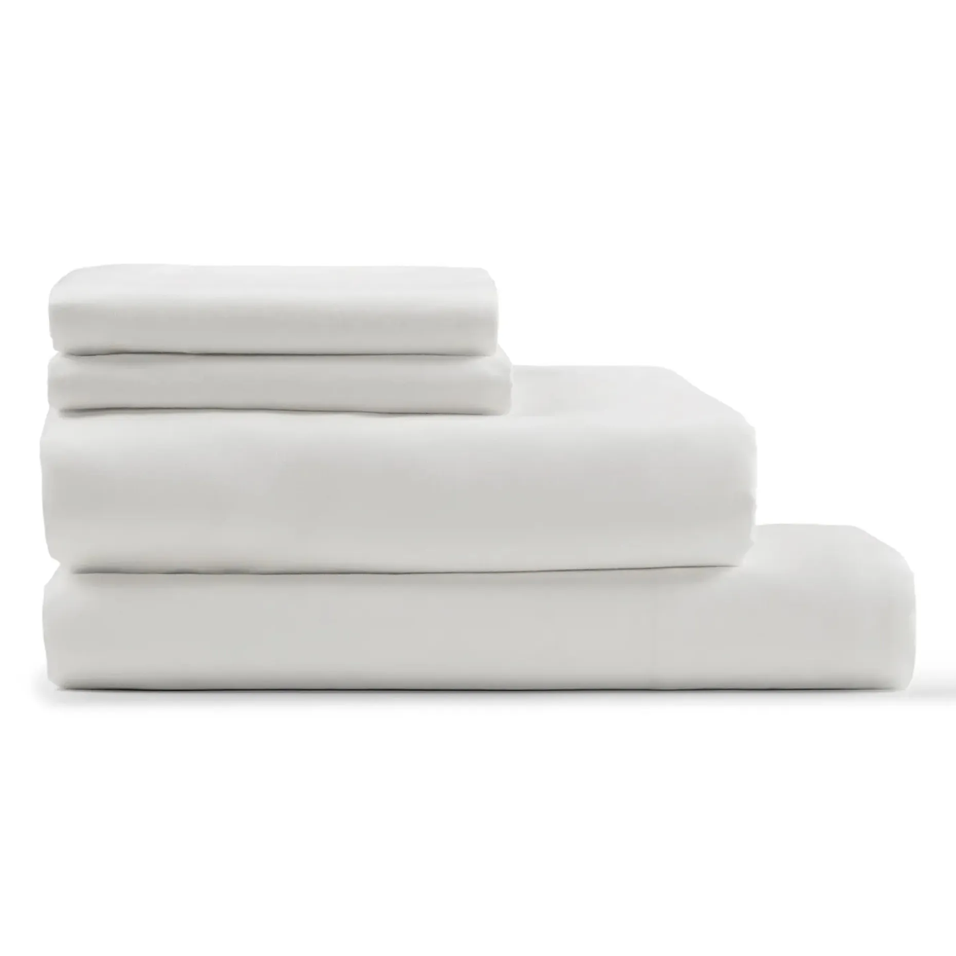 Meso King Brushed Cotton Sheet Set - White