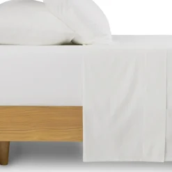 Meso Queen Brushed Cotton Sheet Set - White