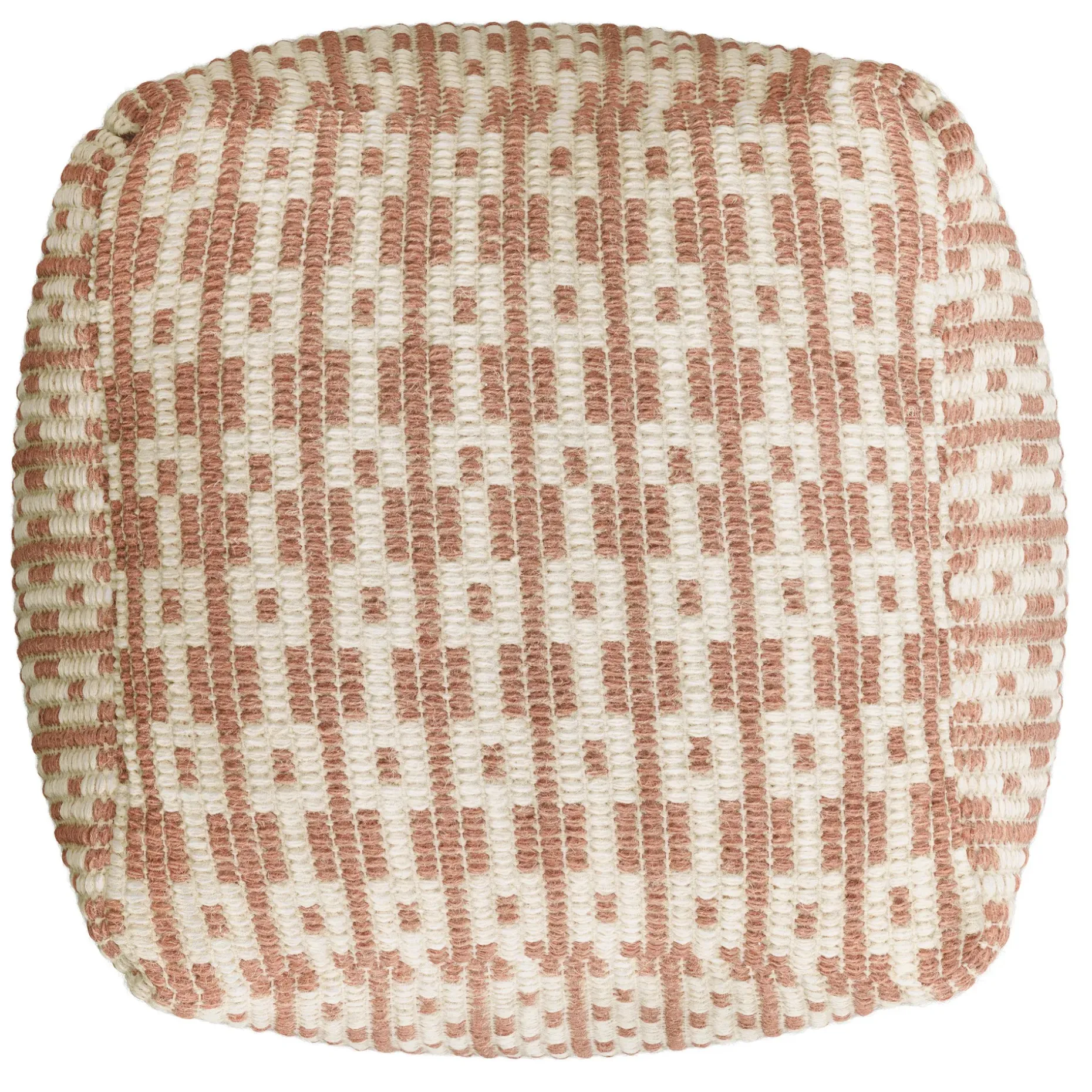 Mia 18" Pouf - Antique Rose