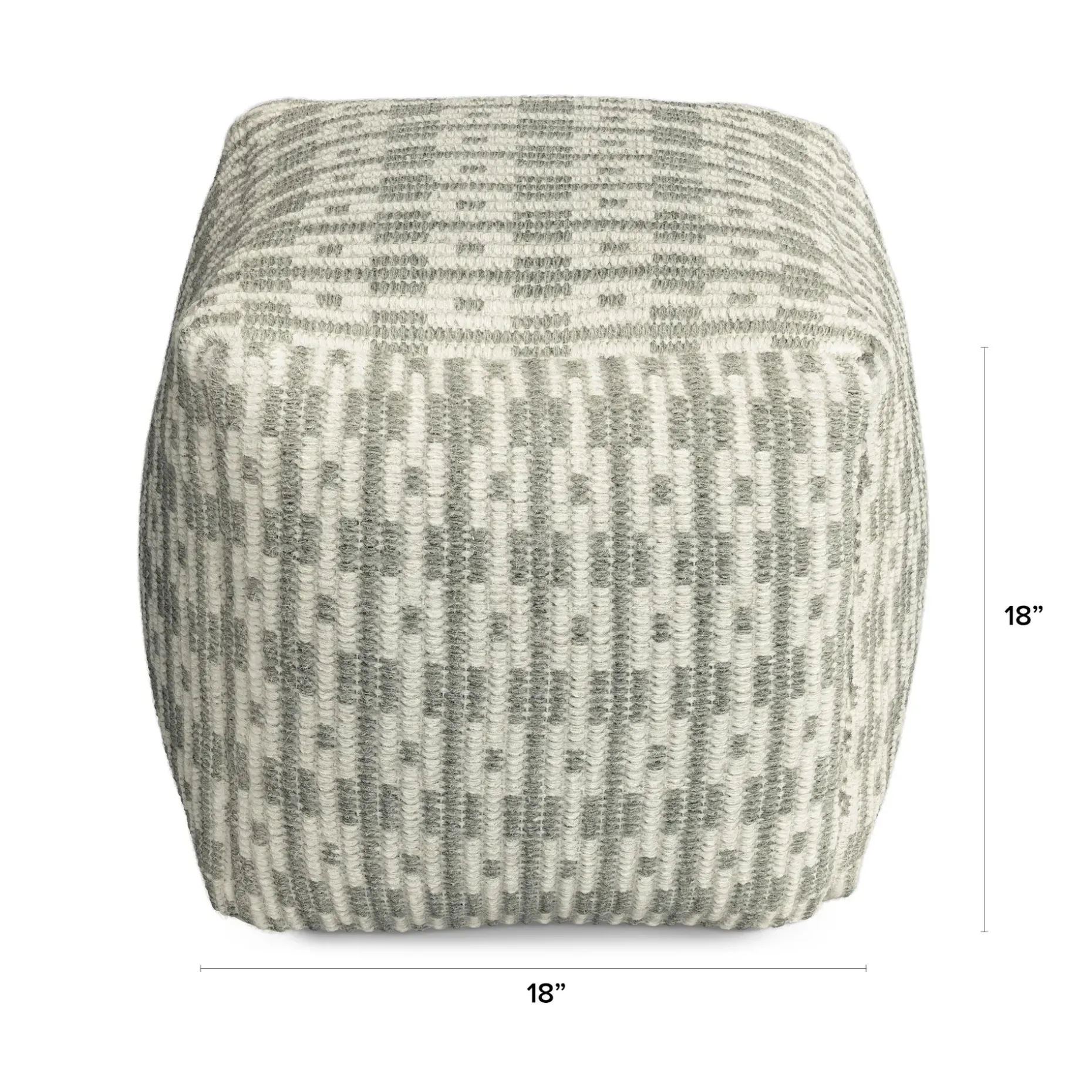 Mia 18" Pouf - Doe Taupe