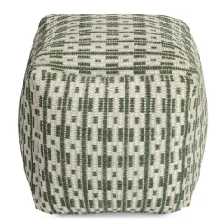 Mia 18" Pouf - Woodland Green