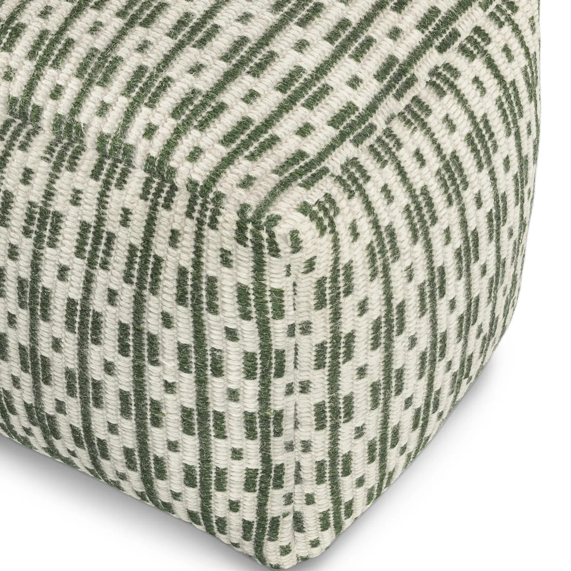 Mia 18" Pouf - Woodland Green