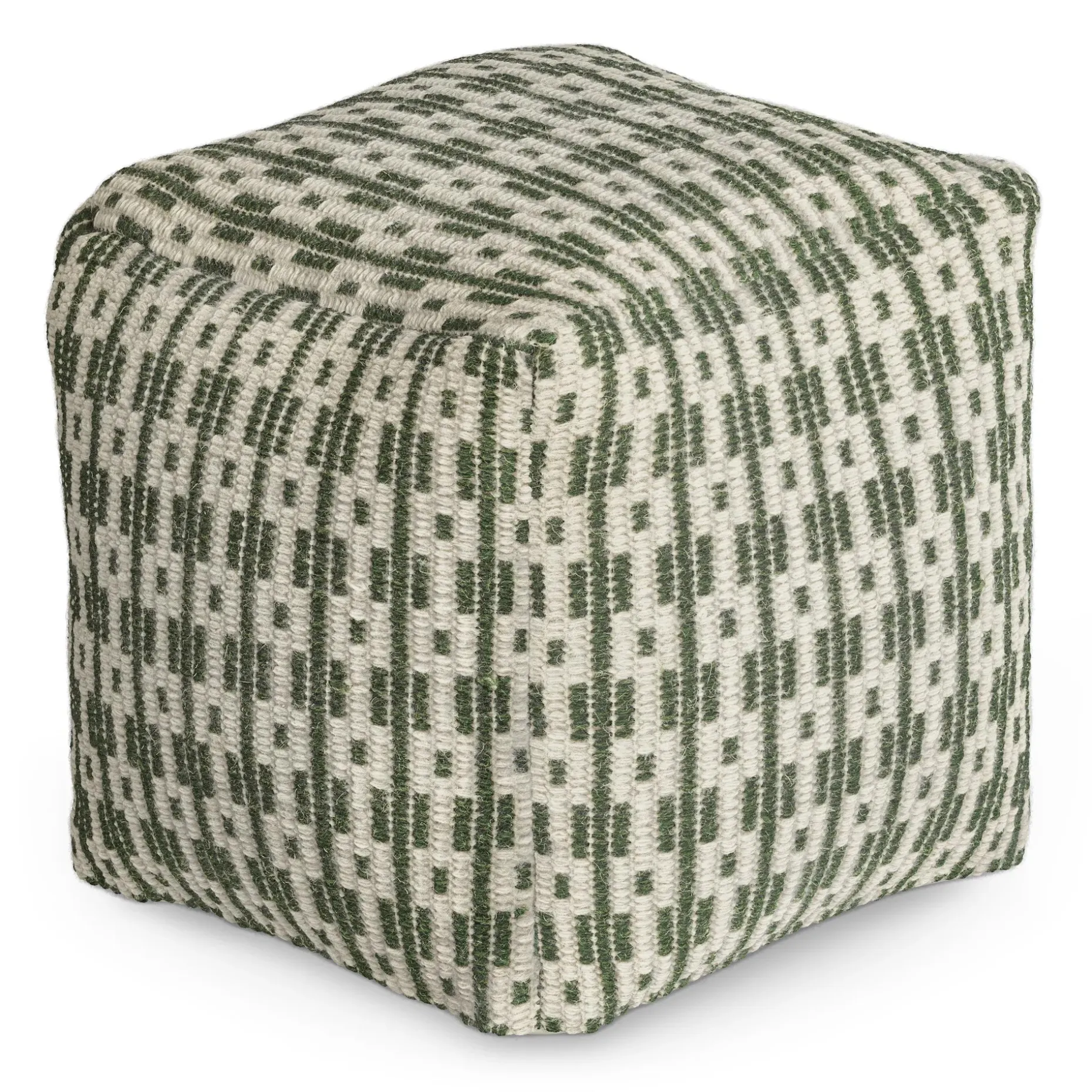 Mia 18" Pouf - Woodland Green