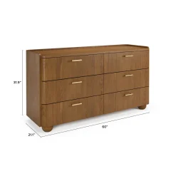 Miila 6-Drawer Double Dresser - Smoked Oak