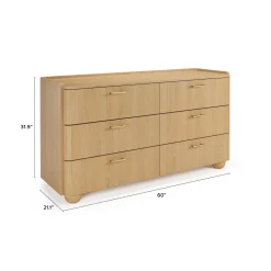 Miila 6-Drawer Double Dresser - White Oak