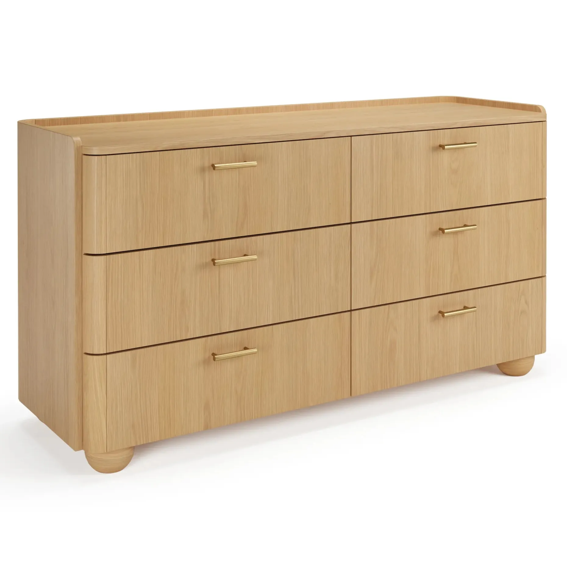 Miila 6-Drawer Double Dresser - White Oak
