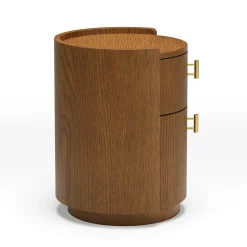Miila 2-Drawer Nightstand - Smoked Oak