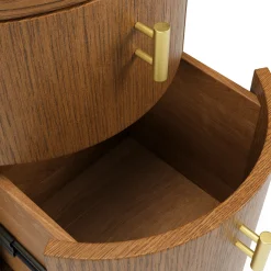 Miila 2-Drawer Nightstand - Smoked Oak
