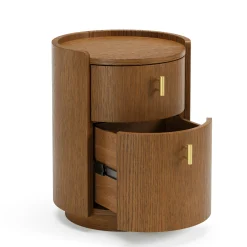 Miila 2-Drawer Nightstand - Smoked Oak