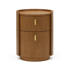 Miila 2-Drawer Nightstand - Smoked Oak