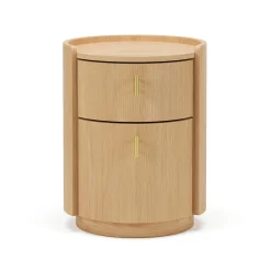 Miila 2-Drawer Nightstand - White Oak