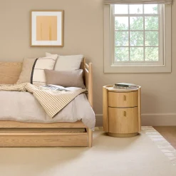 Miila 2-Drawer Nightstand - White Oak