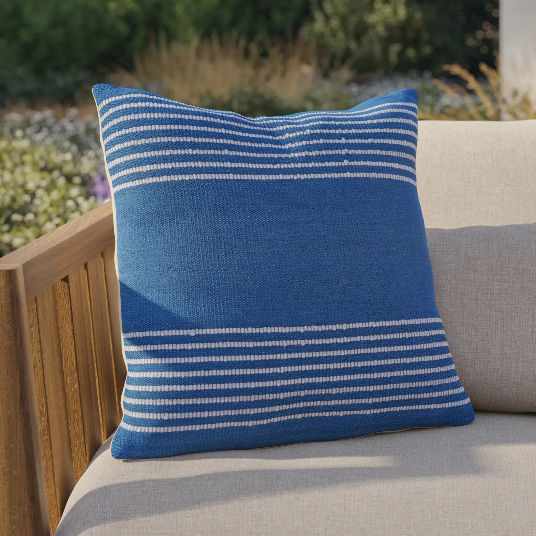Mika Indoor/Outdoor Pillow - Cobalt Blue