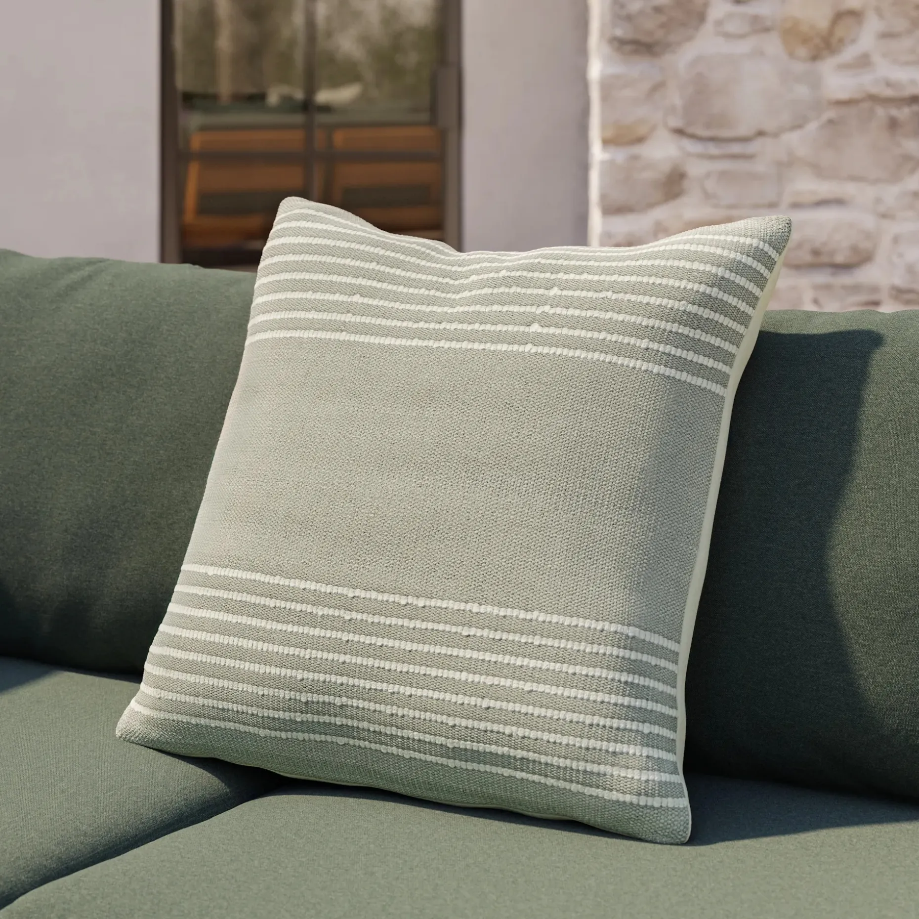 Mika Indoor/Outdoor Pillow - Ridge Taupe