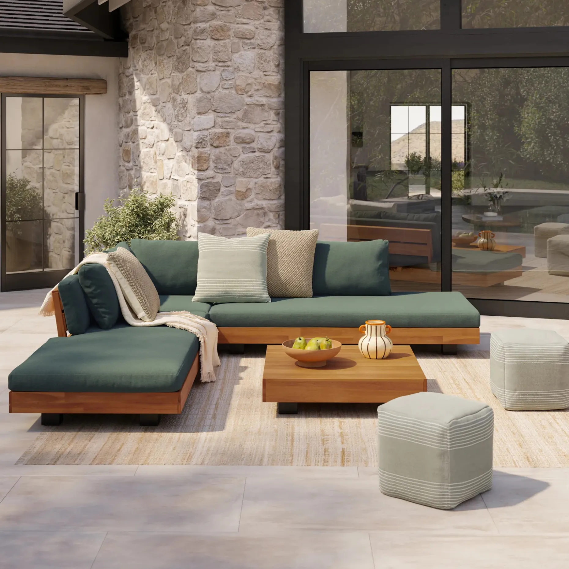 Mika Indoor/Outdoor Pillow - Ridge Taupe