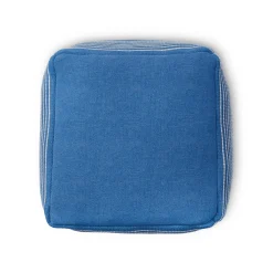 Mika 16" Indoor/Outdoor Pouf - Cobalt Blue