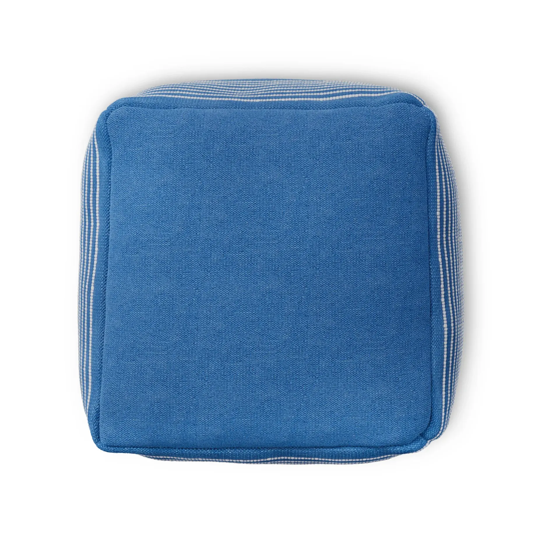 Mika 16" Indoor/Outdoor Pouf - Cobalt Blue