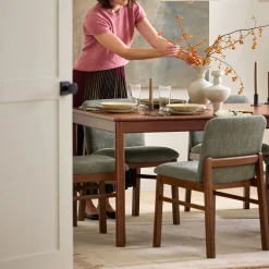 Mikkel Dining Chair - Walnut and Algonquin Green