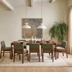 Mikkel Dining Chair - Walnut and Algonquin Green
