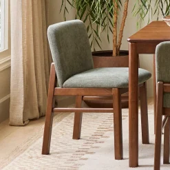 Mikkel Dining Chair - Walnut and Algonquin Green