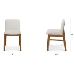 Mikkel Dining Chair - Walnut and Santolina Gray