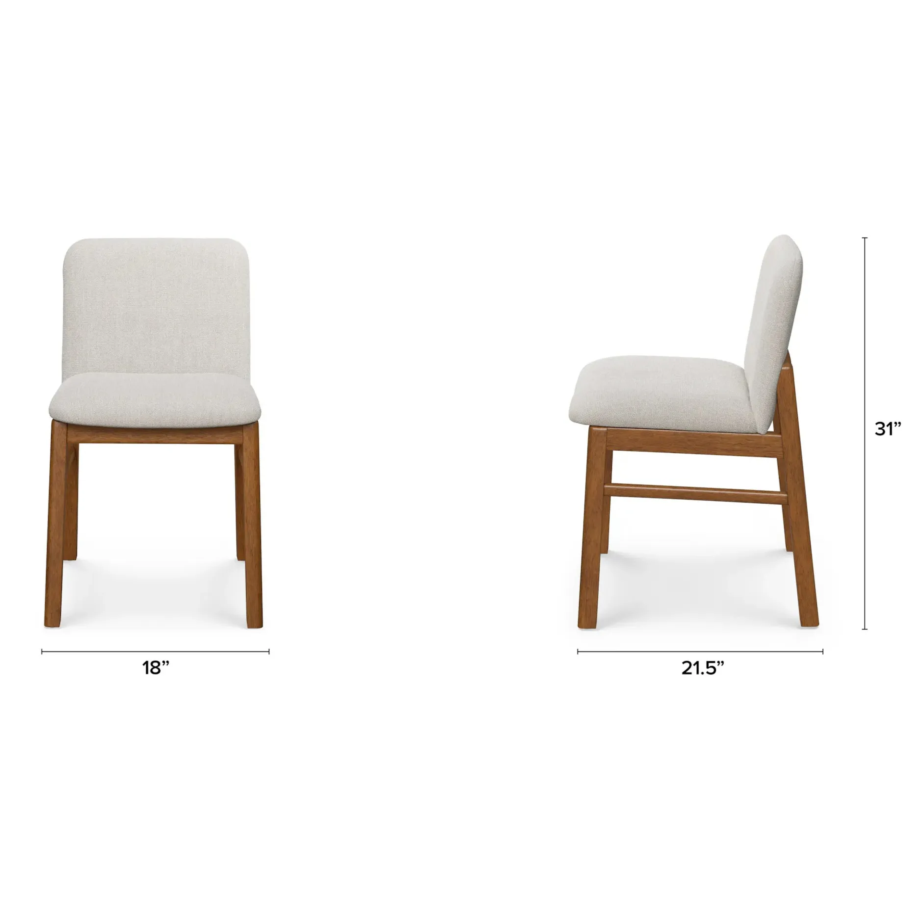 Mikkel Dining Chair - Walnut and Santolina Gray