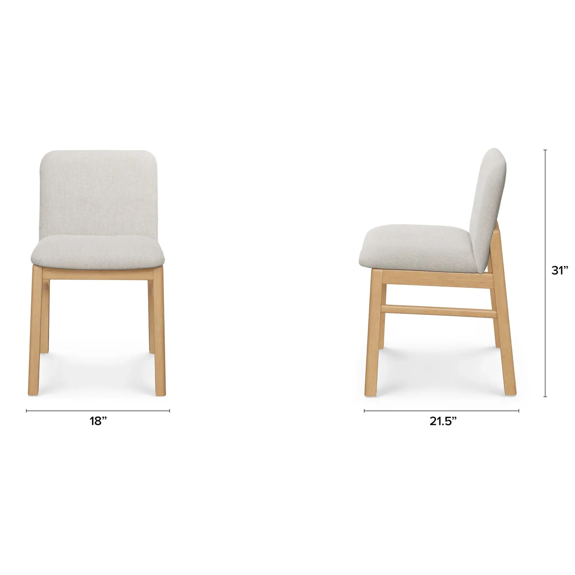 Mikkel Dining Chair - White Oak and Santolina Gray