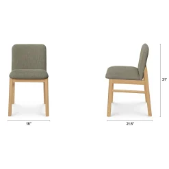 Mikkel Dining Chair - White Oak and Algonquin Green