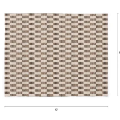 Mira 8 x 10 Indoor/Outdoor Rug - Checkered Brown
