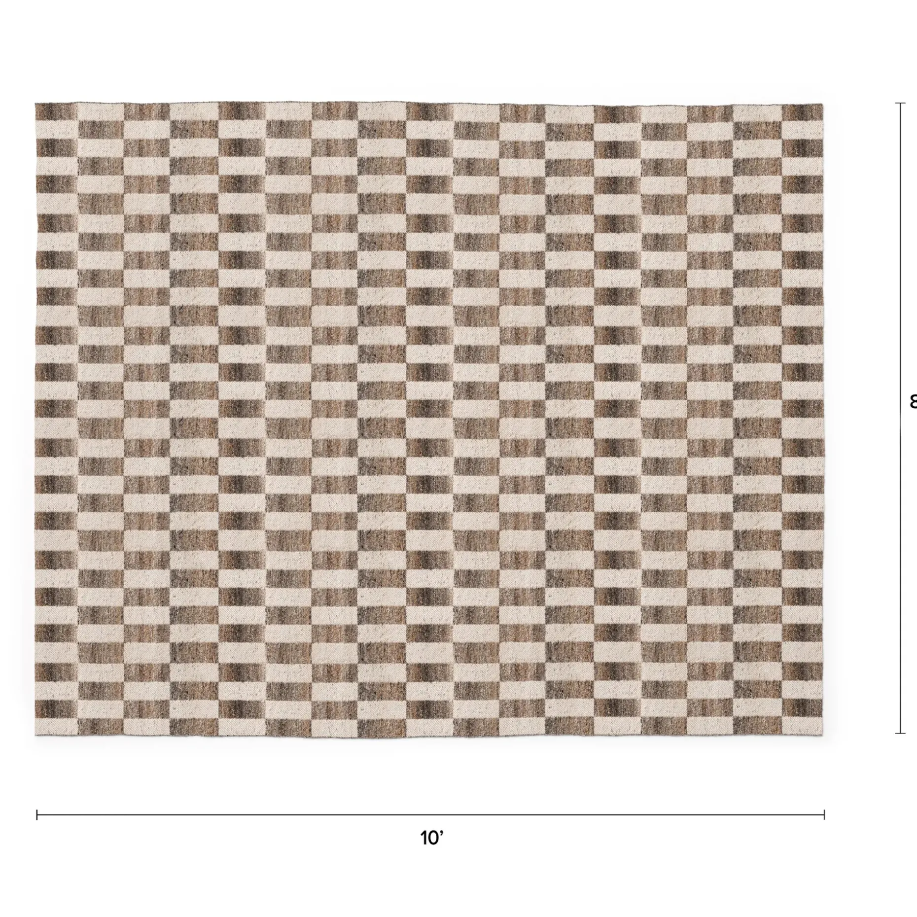 Mira 8 x 10 Indoor/Outdoor Rug - Checkered Brown