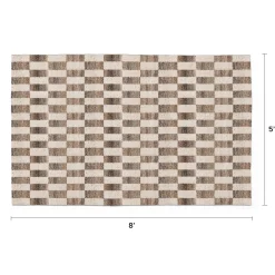 Mira 5 x 8 Indoor/Outdoor Rug - Checkered Brown