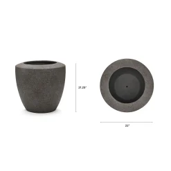 Mithra Large Indoor/Outdoor Planter - Charcoal