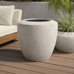 Mithra Large Indoor/Outdoor Planter - Light Gray