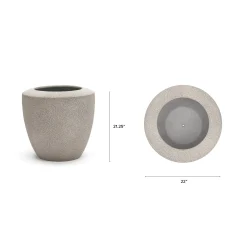 Mithra Large Indoor/Outdoor Planter - Light Gray