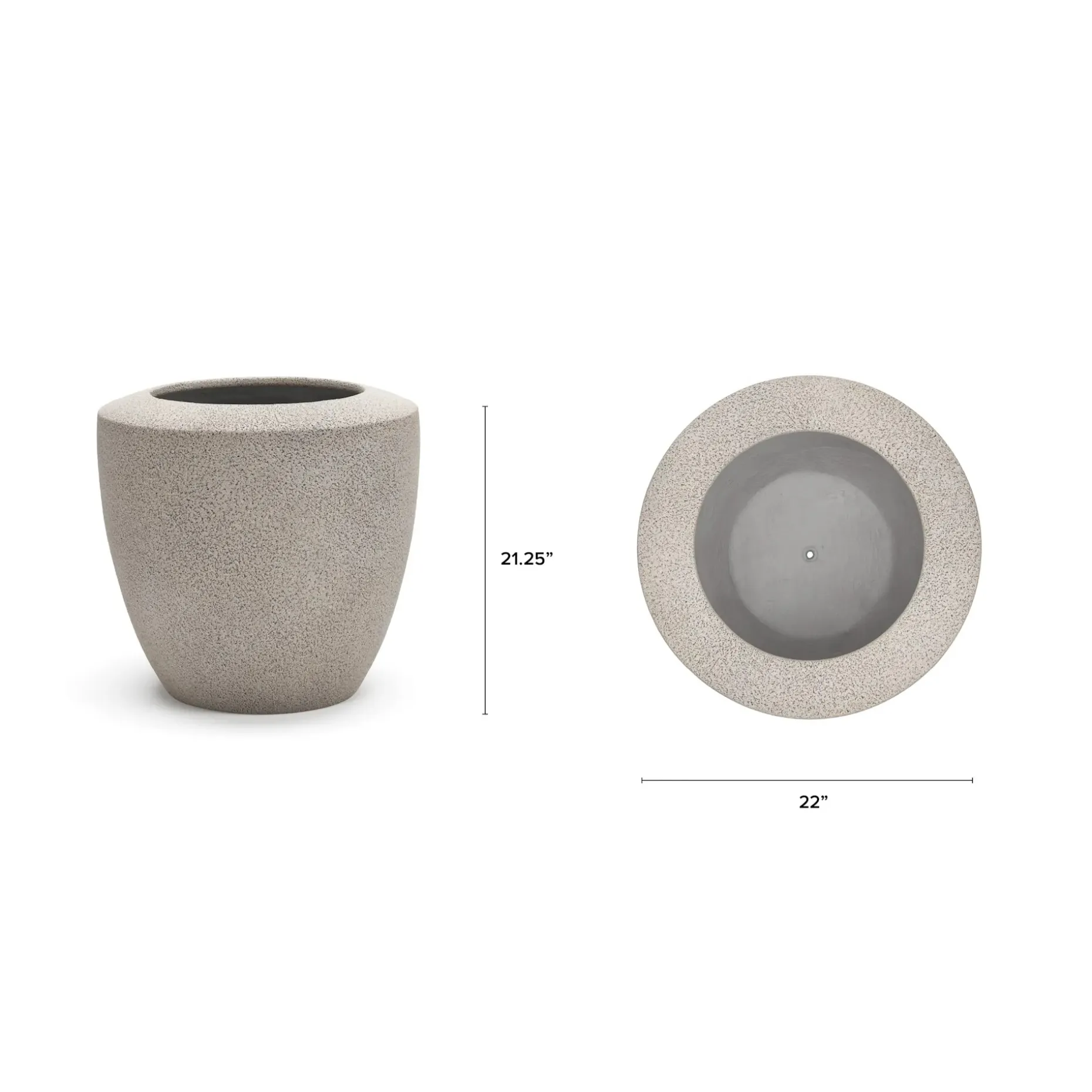 Mithra Large Indoor/Outdoor Planter - Light Gray
