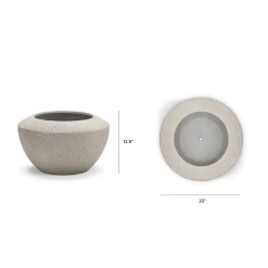 Mithra Small Indoor/Outdoor Planter - Light Gray