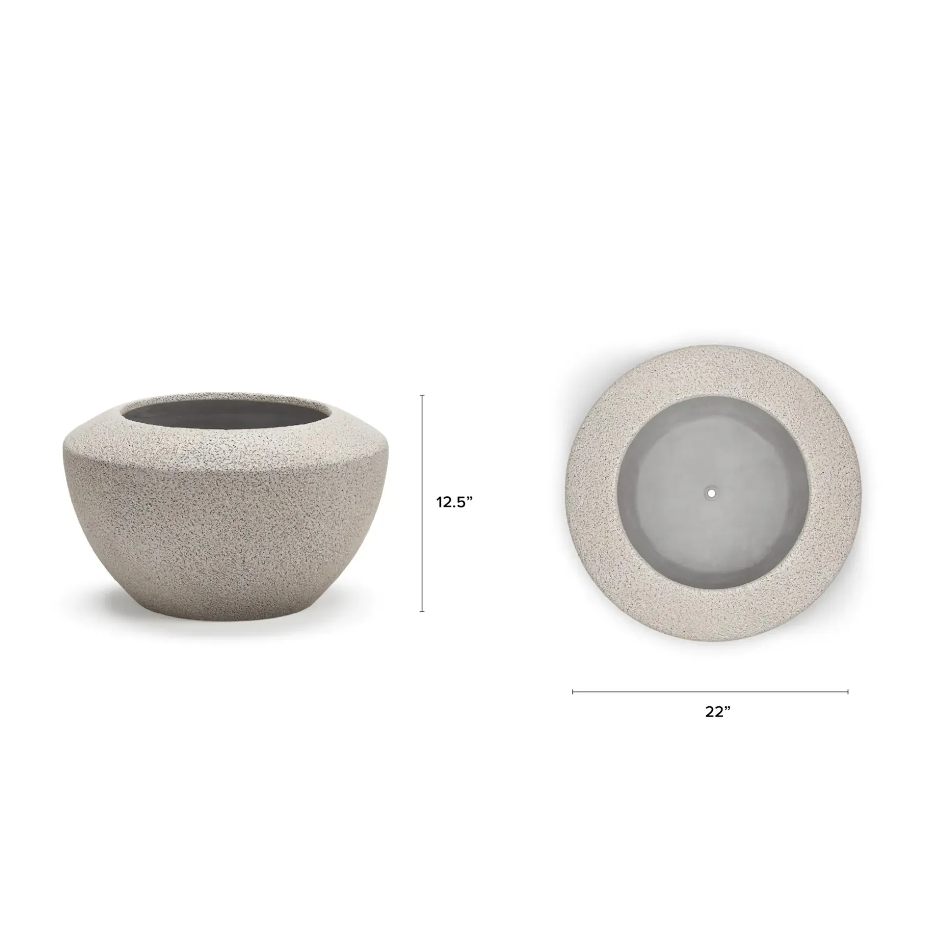 Mithra Small Indoor/Outdoor Planter - Light Gray