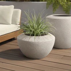 Mithra Small Indoor/Outdoor Planter - Light Gray