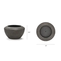 Mithra Small Indoor/Outdoor Planter - Charcoal